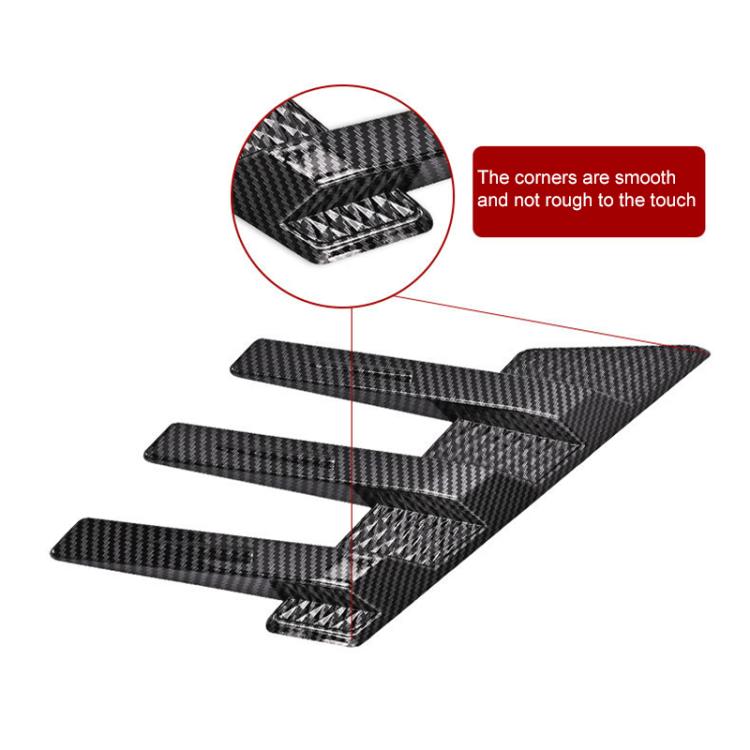 1 Pair Car Rear Windshield Air Cent Shark Fin Decorative Sticker