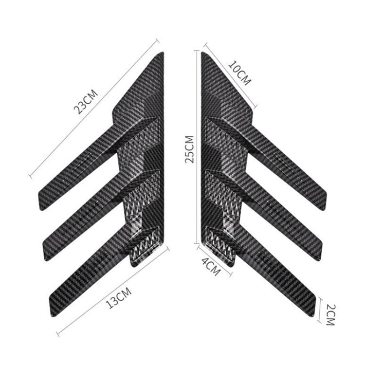 1 Pair Car Rear Windshield Air Cent Shark Fin Decorative Sticker