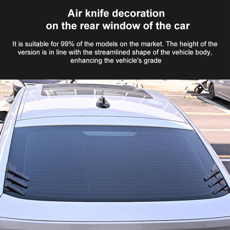 1 Pair Car Rear Windshield Air Cent Shark Fin Decorative Sticker