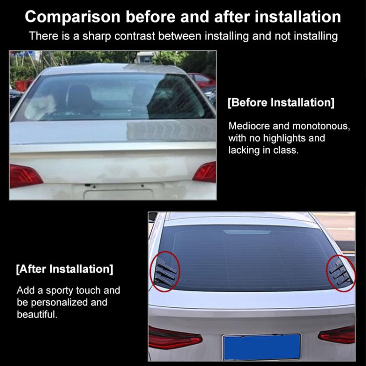 1 Pair Car Rear Windshield Air Cent Shark Fin Decorative Sticker