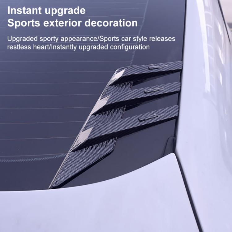 1 Pair Car Rear Windshield Air Cent Shark Fin Decorative Sticker