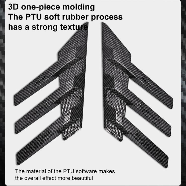 1 Pair Car Rear Windshield Air Cent Shark Fin Decorative Sticker