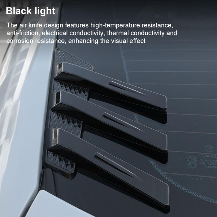 1 Pair Car Rear Windshield Air Cent Shark Fin Decorative Sticker