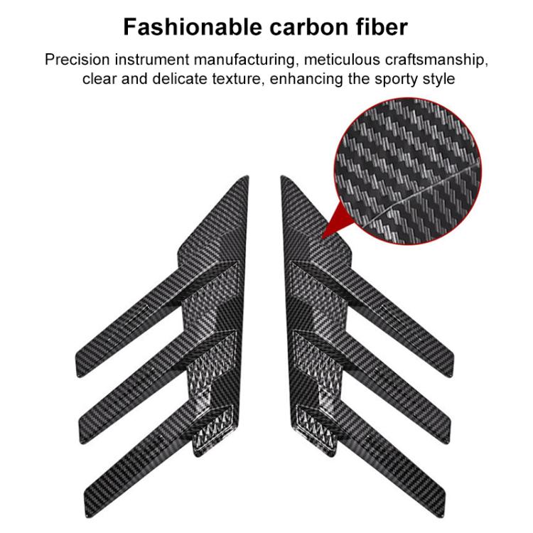 1 Pair Car Rear Windshield Air Cent Shark Fin Decorative Sticker