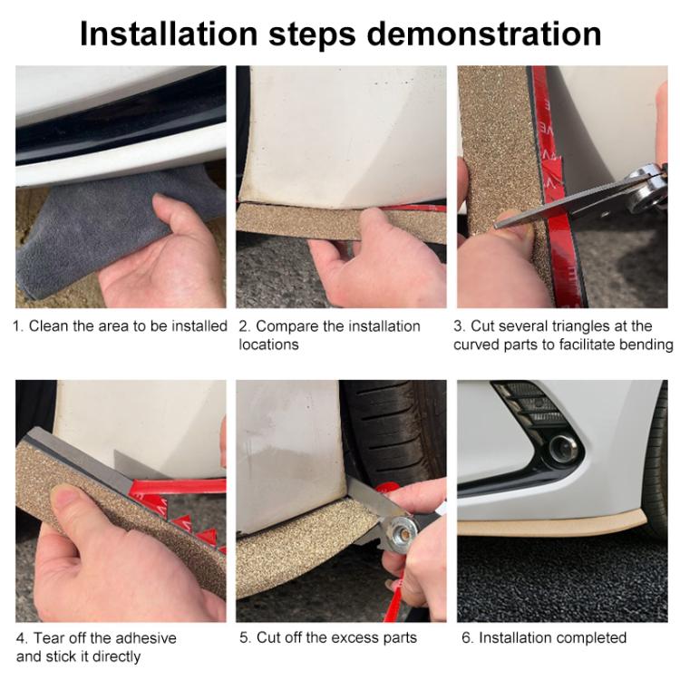 Car Starry Sky Shiny Soft Rubber Front Bar Side Anti-collision Strip