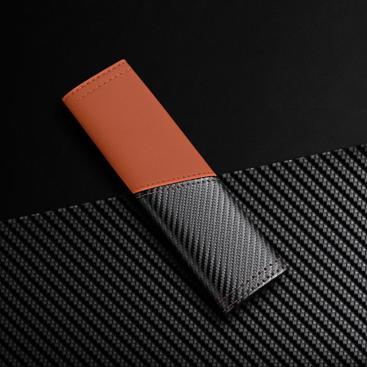 Car Leather Carbon Fiber Stitching Seat Belt Shoulder Guard