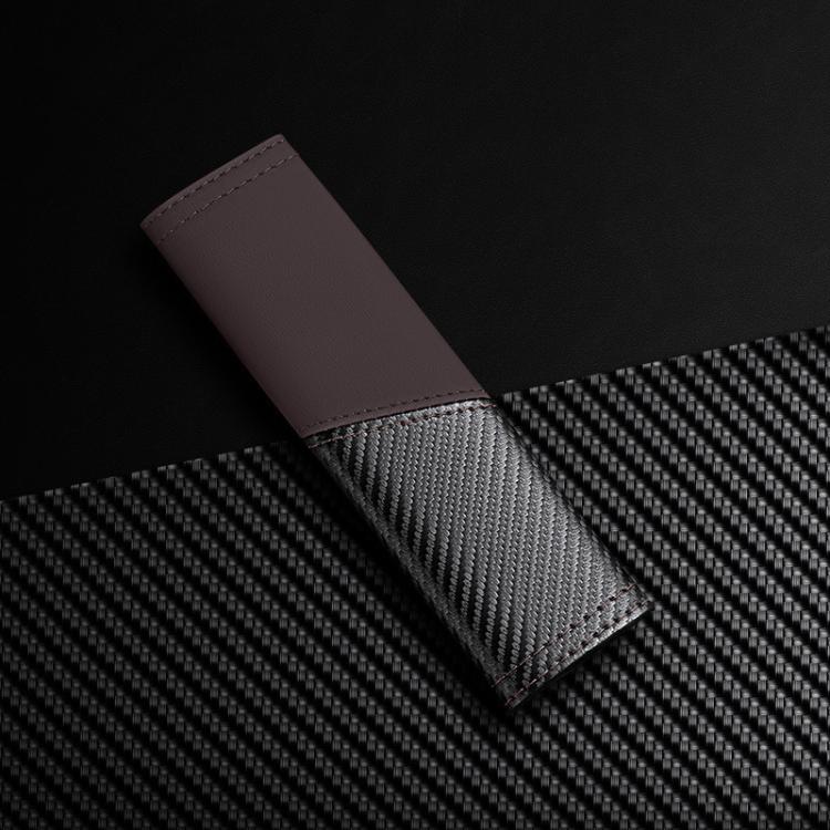 Car Leather Carbon Fiber Stitching Seat Belt Shoulder Guard