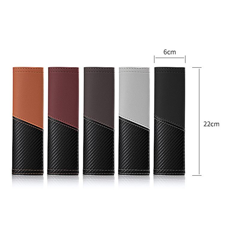 Car Leather Carbon Fiber Stitching Seat Belt Shoulder Guard