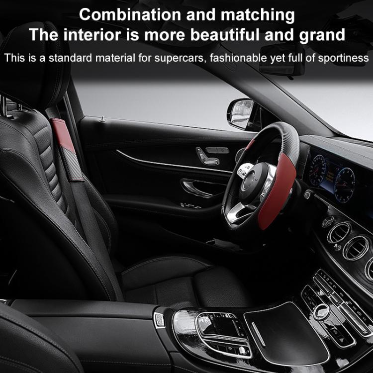 Car Leather Carbon Fiber Stitching Seat Belt Shoulder Guard