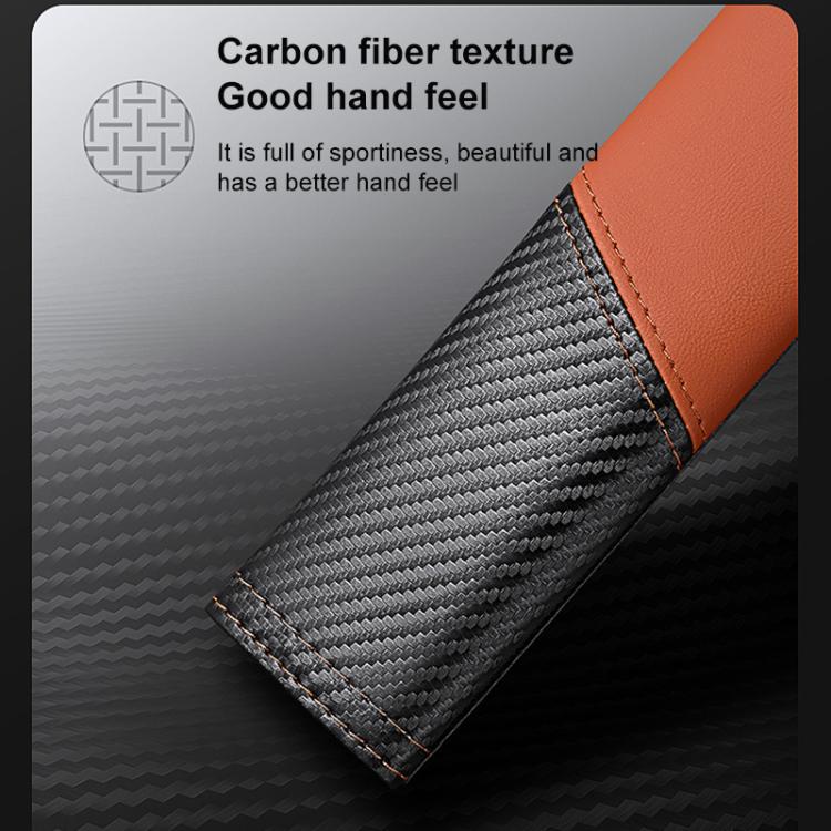 Car Leather Carbon Fiber Stitching Seat Belt Shoulder Guard