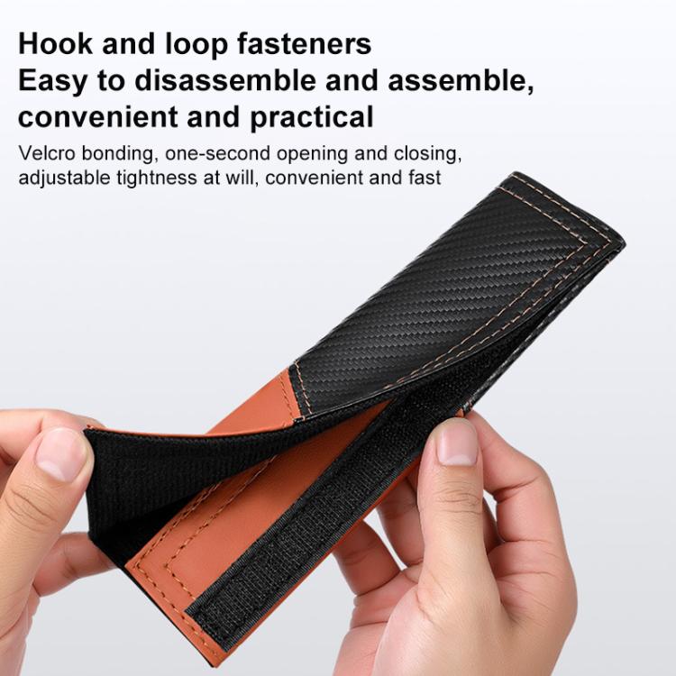 Car Leather Carbon Fiber Stitching Seat Belt Shoulder Guard
