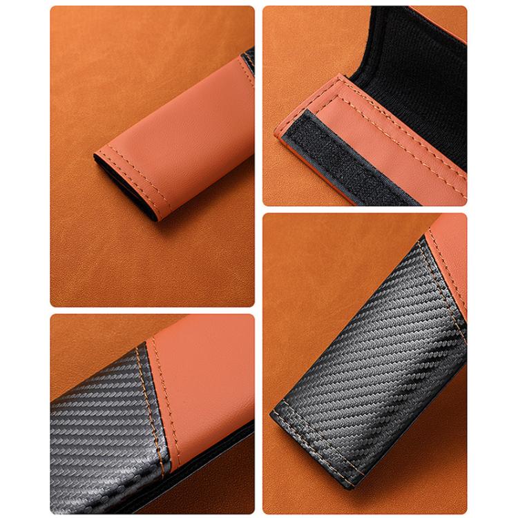 Car Leather Carbon Fiber Stitching Seat Belt Shoulder Guard