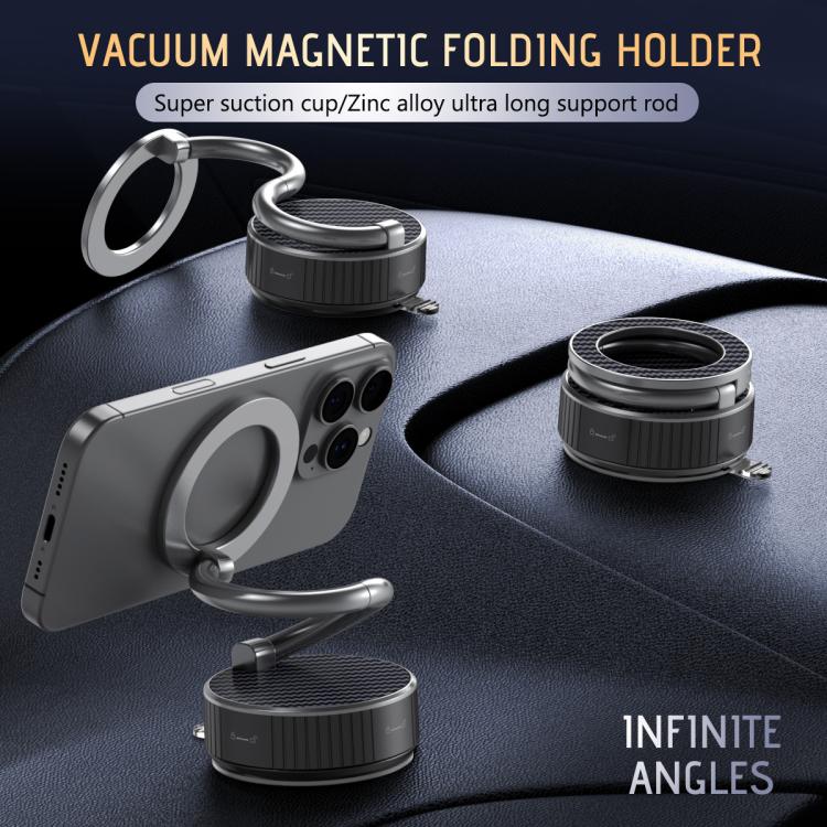 H3 Folding Vacuum Adsorption Magnetic Car Phone Holder