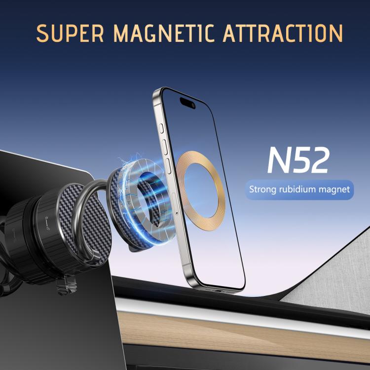 H3 Folding Vacuum Adsorption Magnetic Car Phone Holder