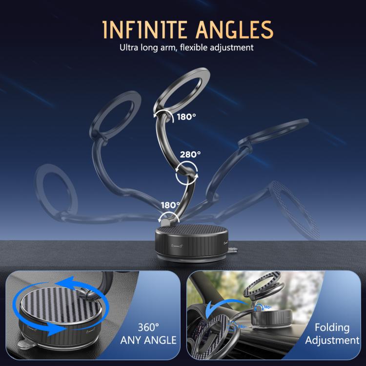 H3 Folding Vacuum Adsorption Magnetic Car Phone Holder