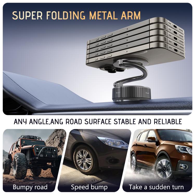 H3 Folding Vacuum Adsorption Magnetic Car Phone Holder