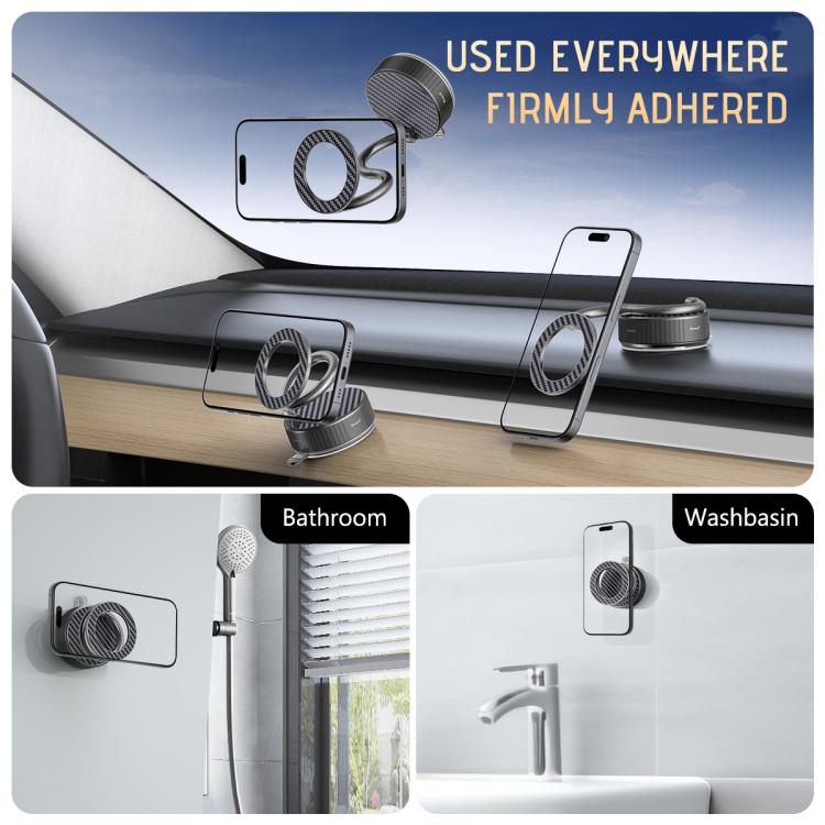 H3 Folding Vacuum Adsorption Magnetic Car Phone Holder