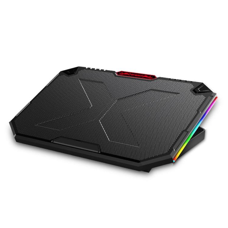 NUOXI YL-018 5-Core Fans Ultra-quiet Laptop Cooler RGB Light Cooling Holder