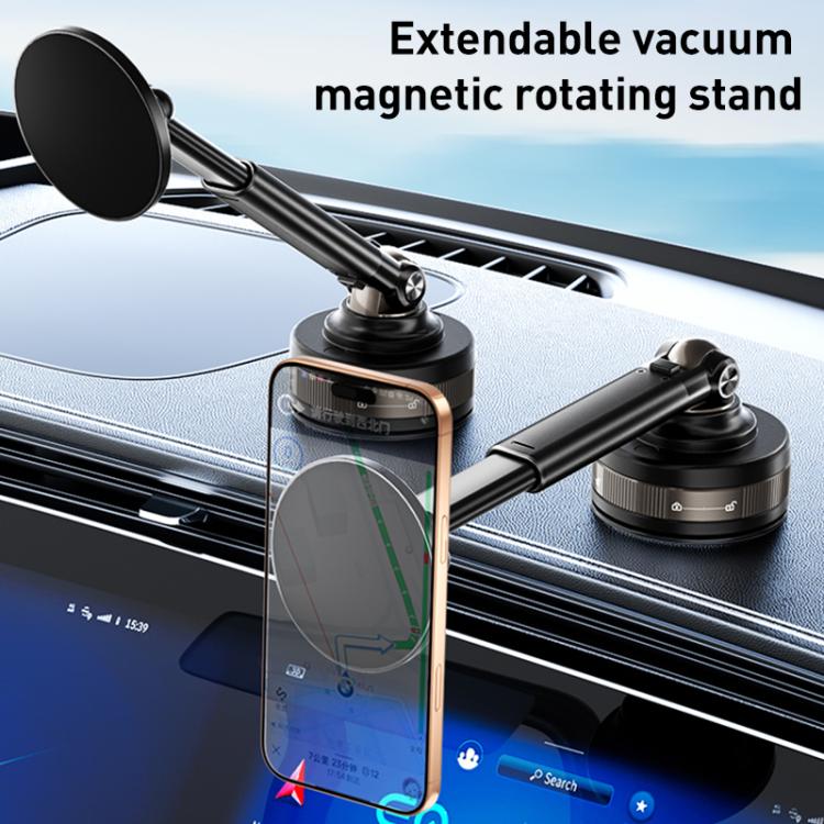 J34 Retractable Vacuum Adsorption Magnetic Car Phone Holder