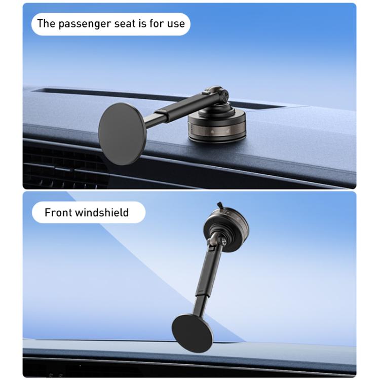 J34 Retractable Vacuum Adsorption Magnetic Car Phone Holder