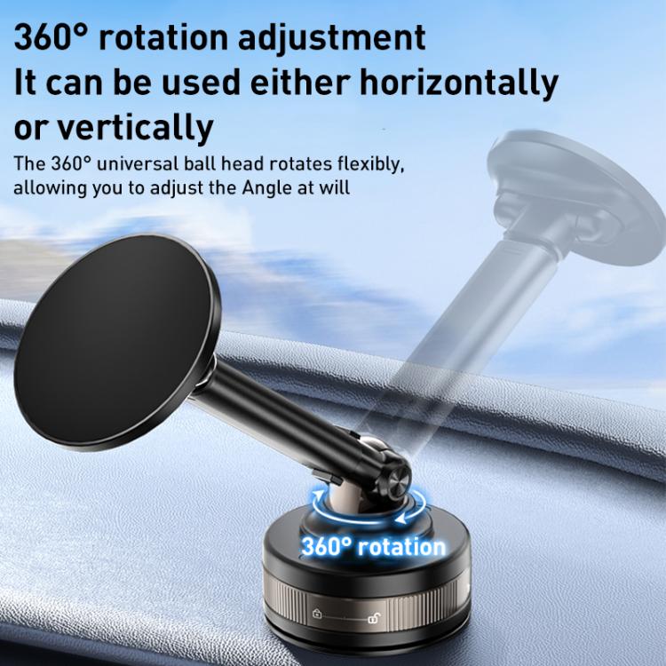 J34 Retractable Vacuum Adsorption Magnetic Car Phone Holder