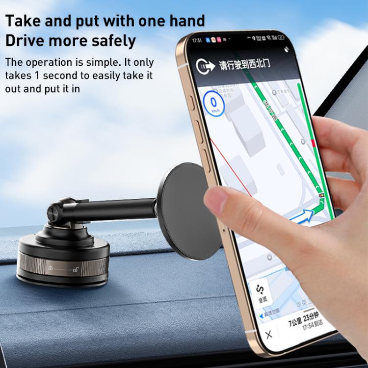 J34 Retractable Vacuum Adsorption Magnetic Car Phone Holder