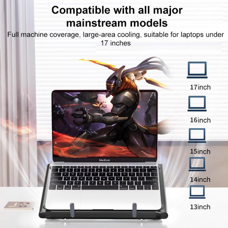 NUOXI C400 6-Speed Adjustable Dual-Core Large Fan Laptop Cooler