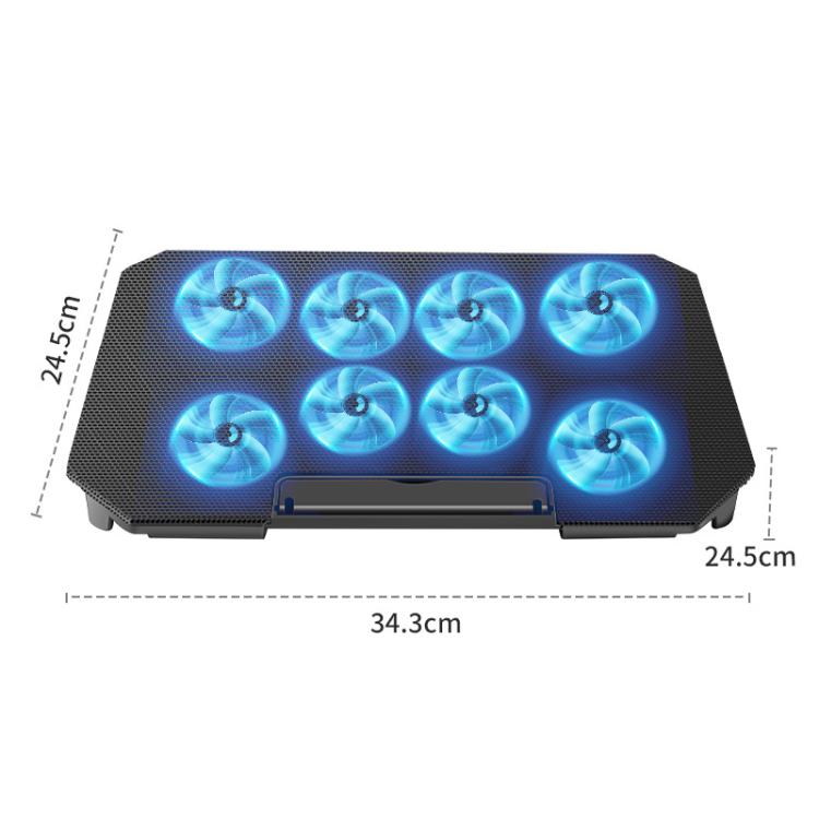 NUOXI 4-Speed Adjustable 8-Core Large Fan Laptop Cooler