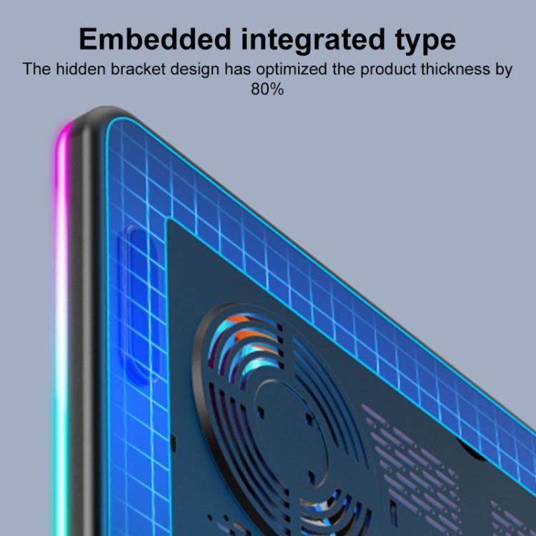 NUOXI F36-2 6-Speed Adjustable Dual-Fan Ultrathin Laptop Cooler