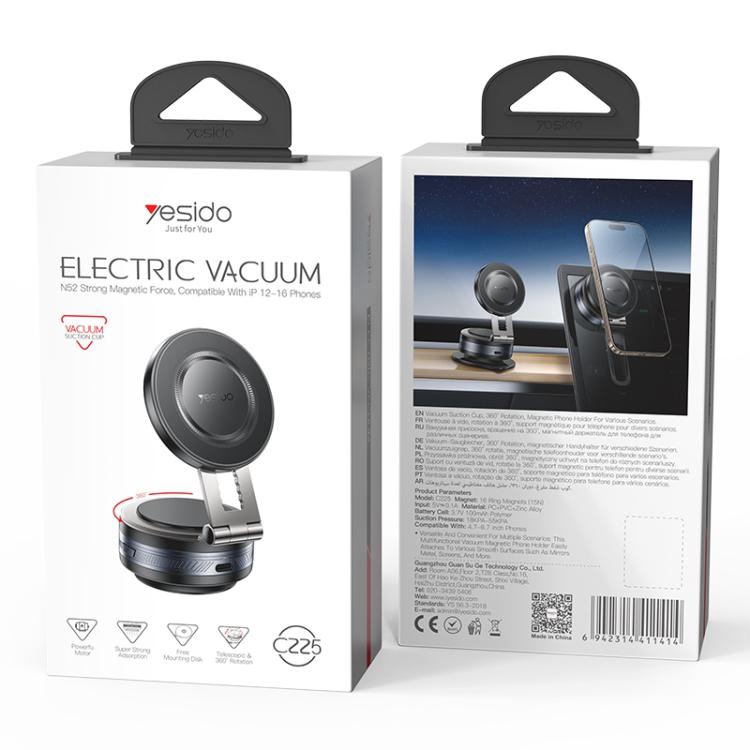 Yesido C225 360 Rotating Electric Vacuum Suction Cup MagSafe Car Mount