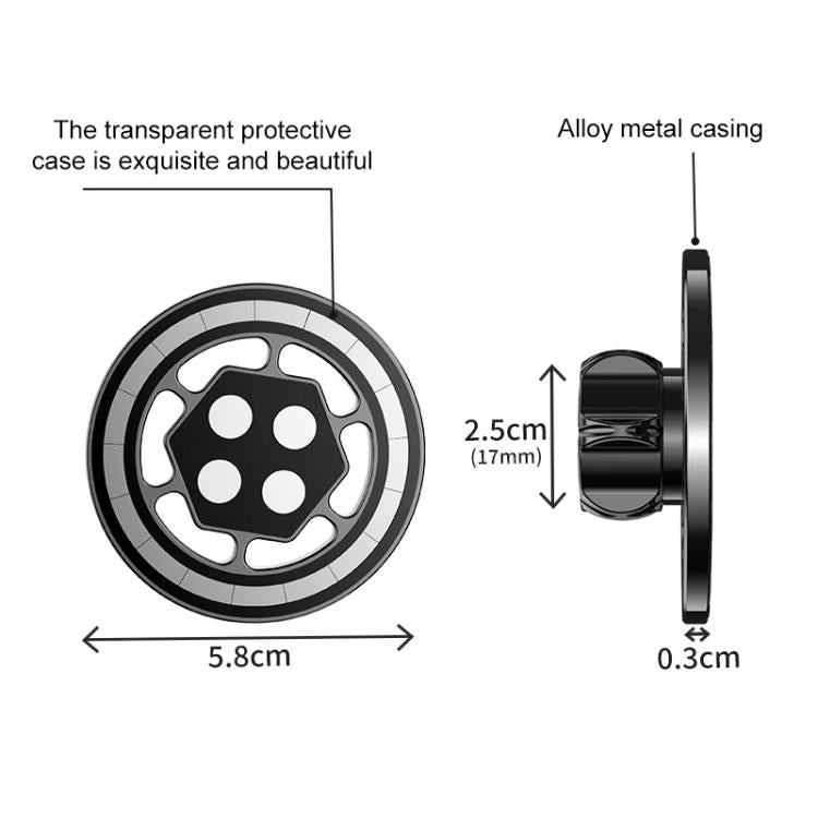 17mm Universal Ball MagSafe Magnetic Adapter Car Phone Holder Base