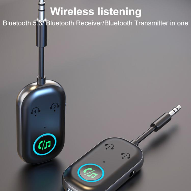 BR08T 2 in 1 Car Bluetooth AUX Receiver Transmitter Bluetooth Audio Adapter