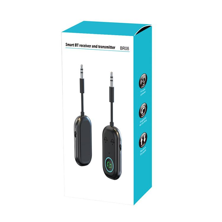 BR08T 2 in 1 Car Bluetooth AUX Receiver Transmitter Bluetooth Audio Adapter