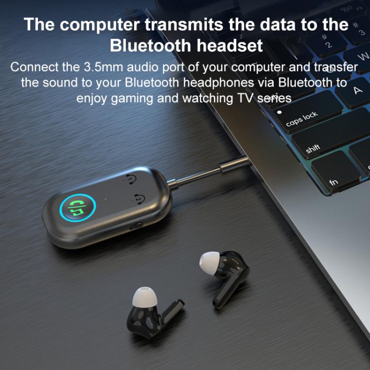 BR08T 2 in 1 Car Bluetooth AUX Receiver Transmitter Bluetooth Audio Adapter