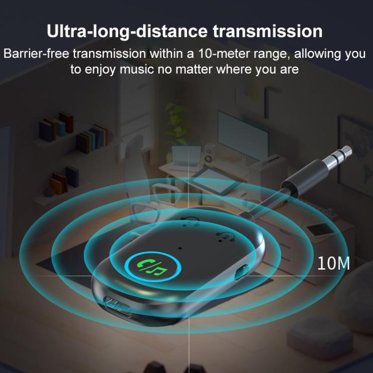 BR08T 2 in 1 Car Bluetooth AUX Receiver Transmitter Bluetooth Audio Adapter