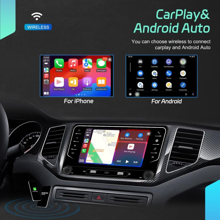 For Volkswagen Android 15 7 inch Wireless CarPlay Car Player Central Control Navigation Machine