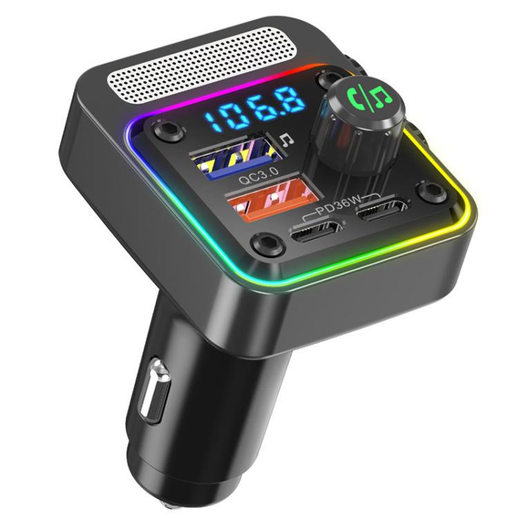 BC91 Car Bluetooth Hands-free Calling PD36W Fast Charging with Atmosphere Light