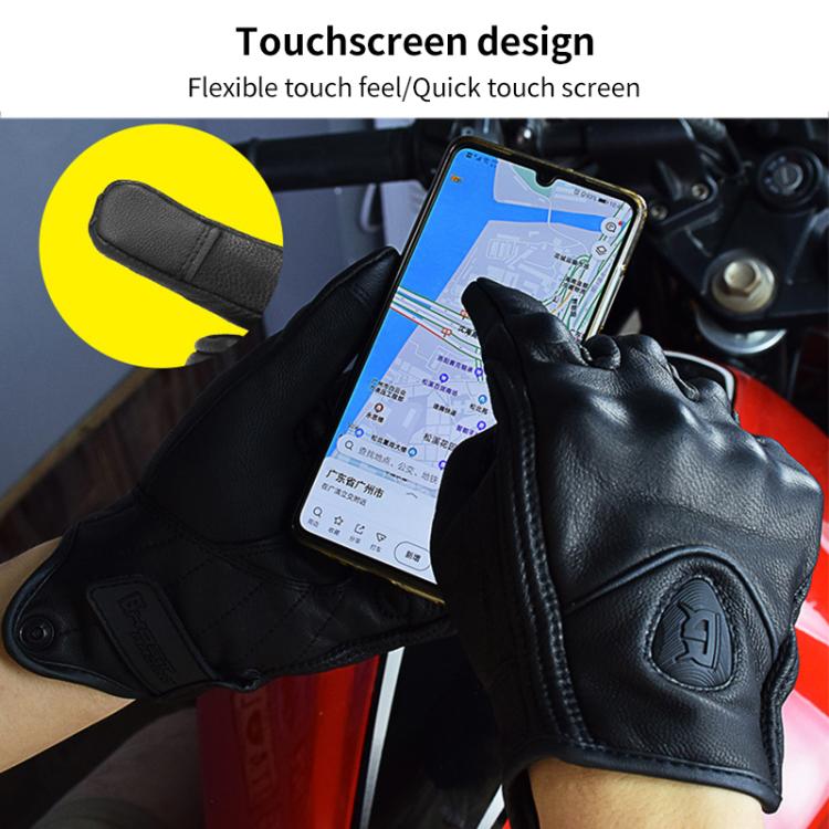 GHOST RACING GR-ST07 Winter Velvet Warm Motorcycle Riding Gloves