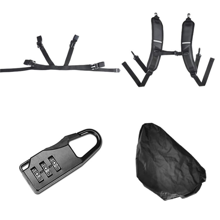 GHOST RACING GR-CWB06 PU Leather Motorcycle Tail Bag Rear Seat Travel Bag Backpack