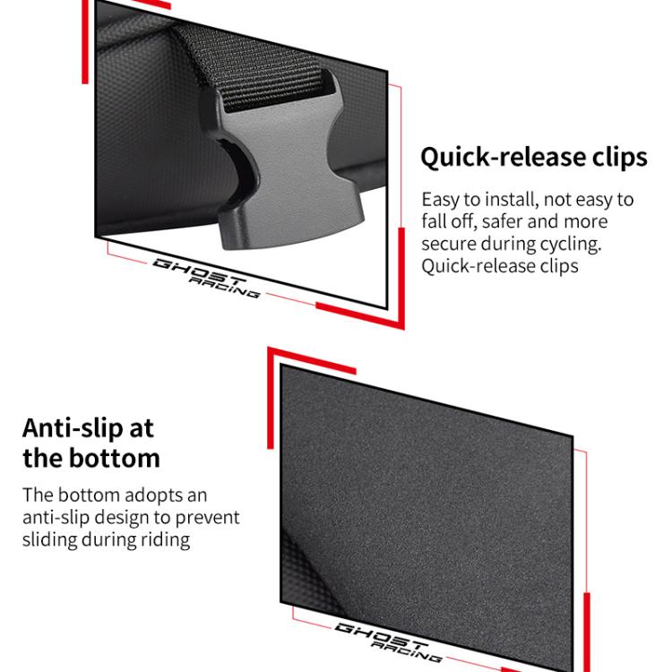 GHOST RACING GR-CWB06 PU Leather Motorcycle Tail Bag Rear Seat Travel Bag Backpack