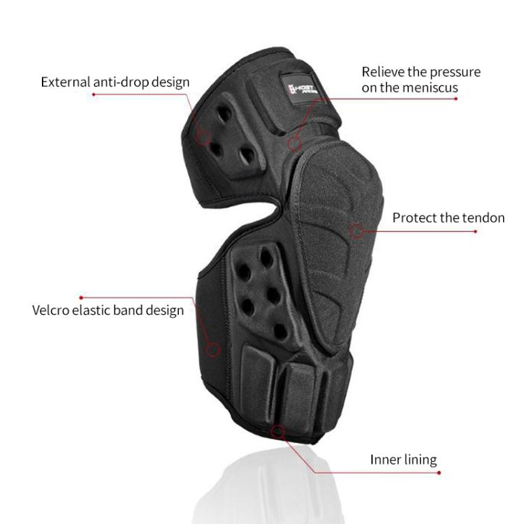 GHOST RACING GH-HX03 1 Pair Motorcycle Protective Gear Kevlar Racing Cold-proof Windproof Knee Pads