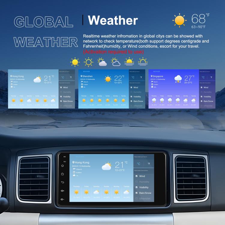 For Toyota COROLLA Android 15 7 inch Wireless CarPlay Car Player Car Central Control Navigation Machine