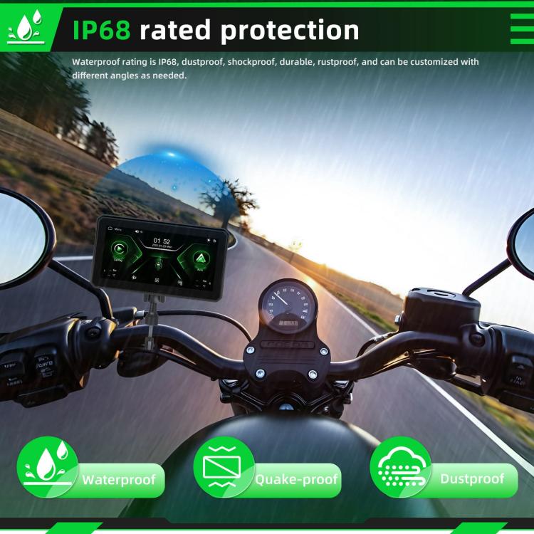 6 inch Motorcycle Wireless CarPlay and Android Auto Display Screen Navigator