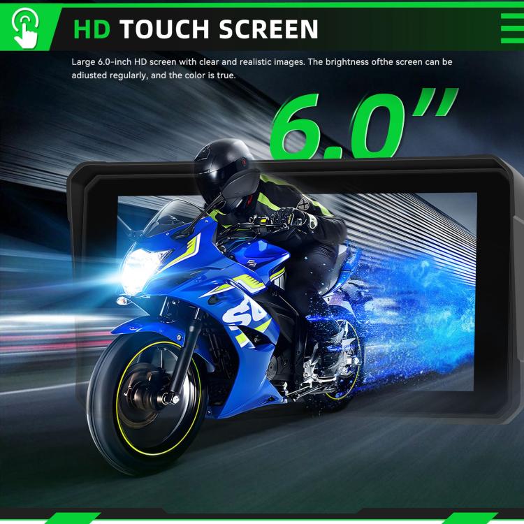 6 inch Motorcycle Wireless CarPlay and Android Auto Display Screen Navigator