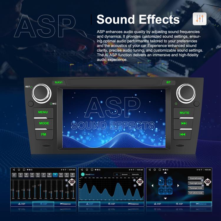 For BMW 3 Series E90 Android 15 7 inch Car CarPlay Car Navigation Reversing Image Integrated Machine