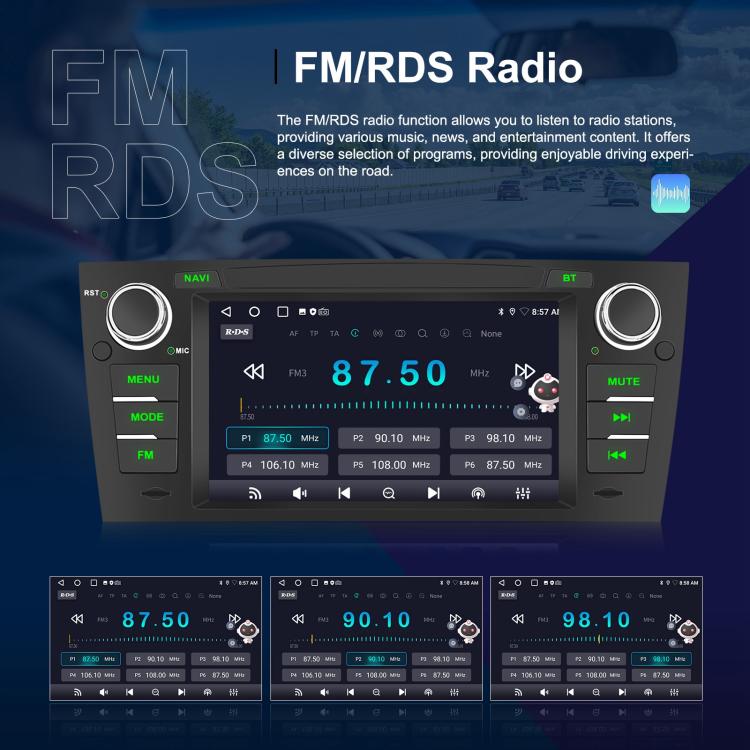 For BMW 3 Series E90 Android 15 7 inch Car CarPlay Car Navigation Reversing Image Integrated Machine