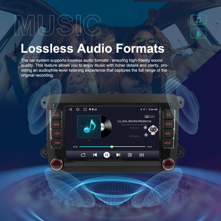 For Volkswagen Android 15 7 inch Horizontal Screen Car Player Car Central Control Navigation