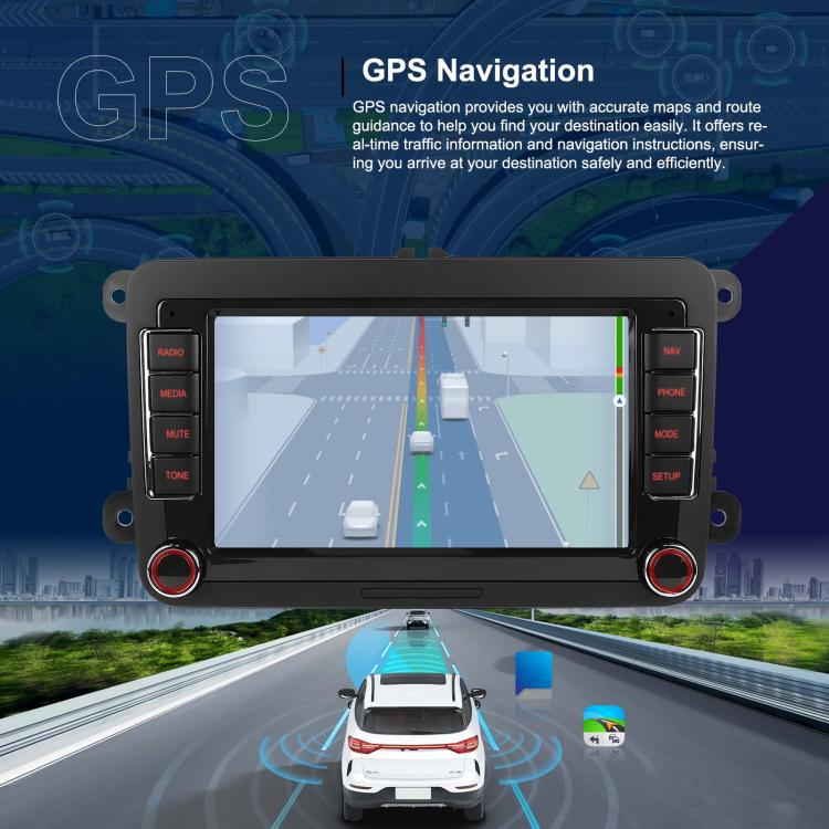 For Volkswagen Android 15 7 inch Horizontal Screen Car Player Car Central Control Navigation with Dual USB Ports