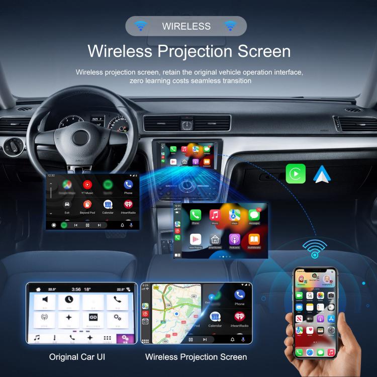 Car CarPlay and Android Auto Wired to Wireless Smart Box USB Adapter
