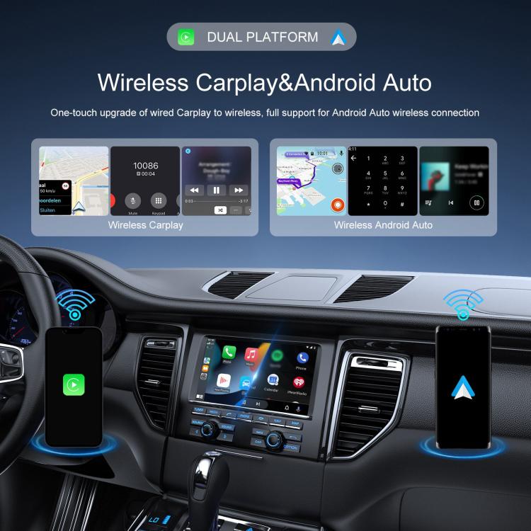 Car CarPlay and Android Auto Wired to Wireless Smart Box USB Adapter
